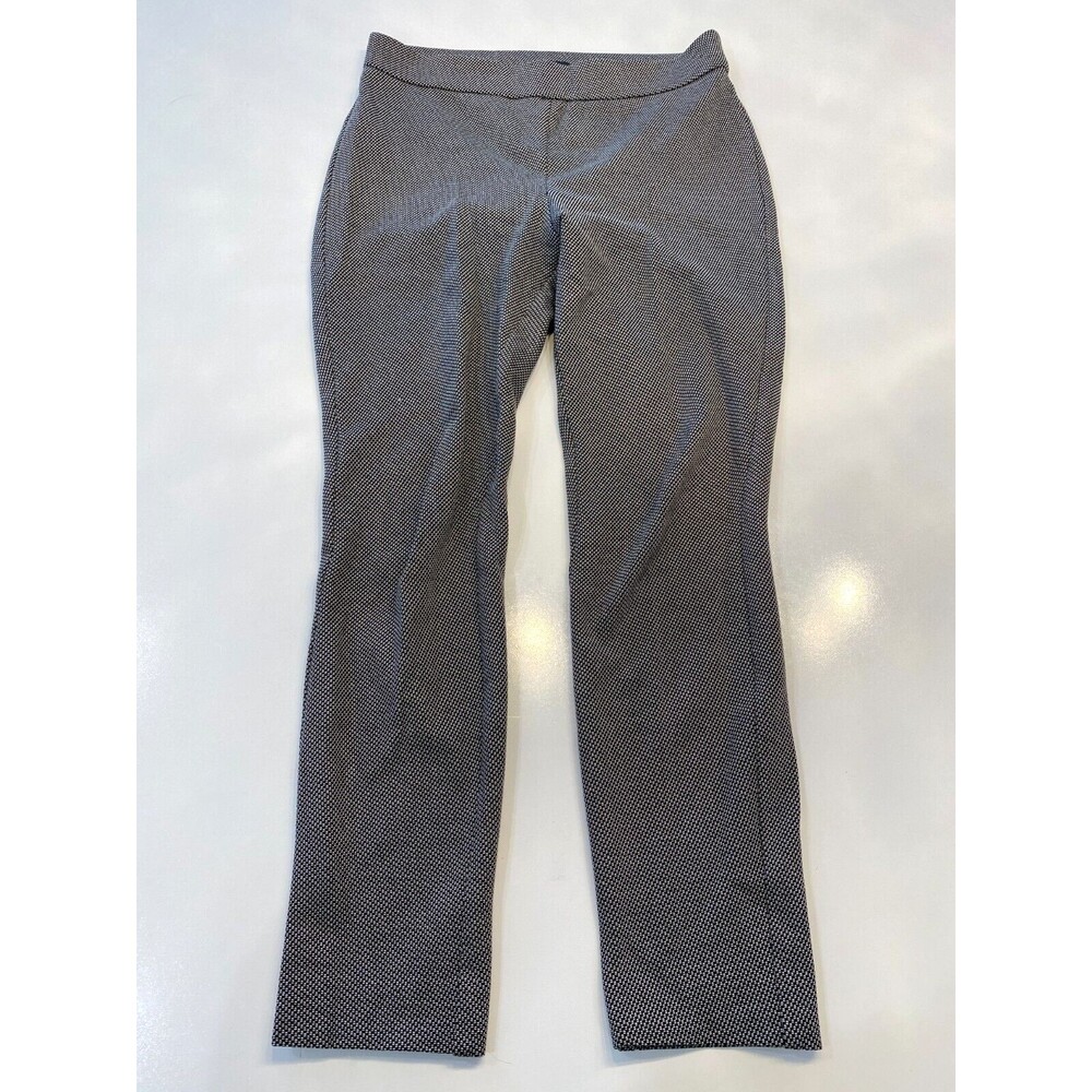 Theory Black and White Cropped Pull On Pant Ankle Crop Size M Women's
